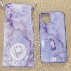 Purple marble loopy case